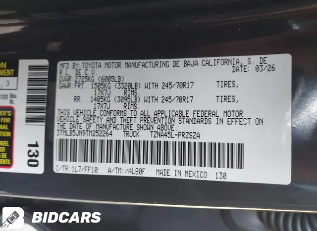 2026 Toyota Tacoma, VIN 3TMLB5JN9TM252264 - photo 9